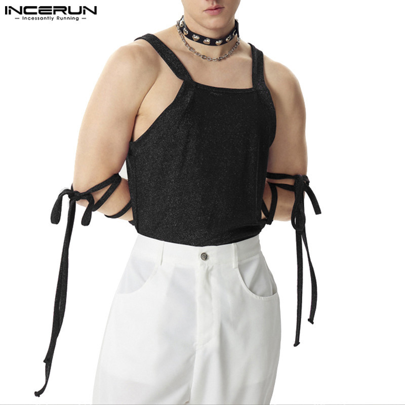 Incerun ถุงมือแฟชั่น ลายกลิตเตอร์ สไตล์วินเทจ สําหรับผู้ชาย