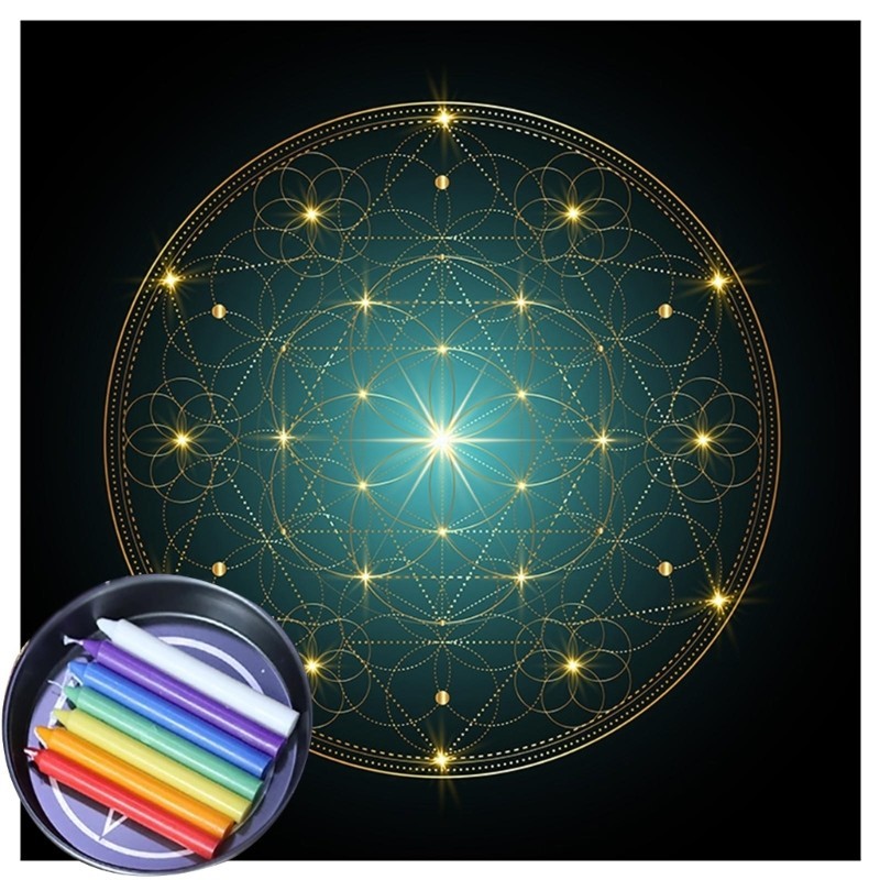 AMZ ผ้าปูโต๊ะนุ่มและเบาผ้าลึกลับไพ่ทาโรต์ผ้าปูโต๊ะผ้าคลุมโต๊ะตกแต่ง - รูปที่ 4