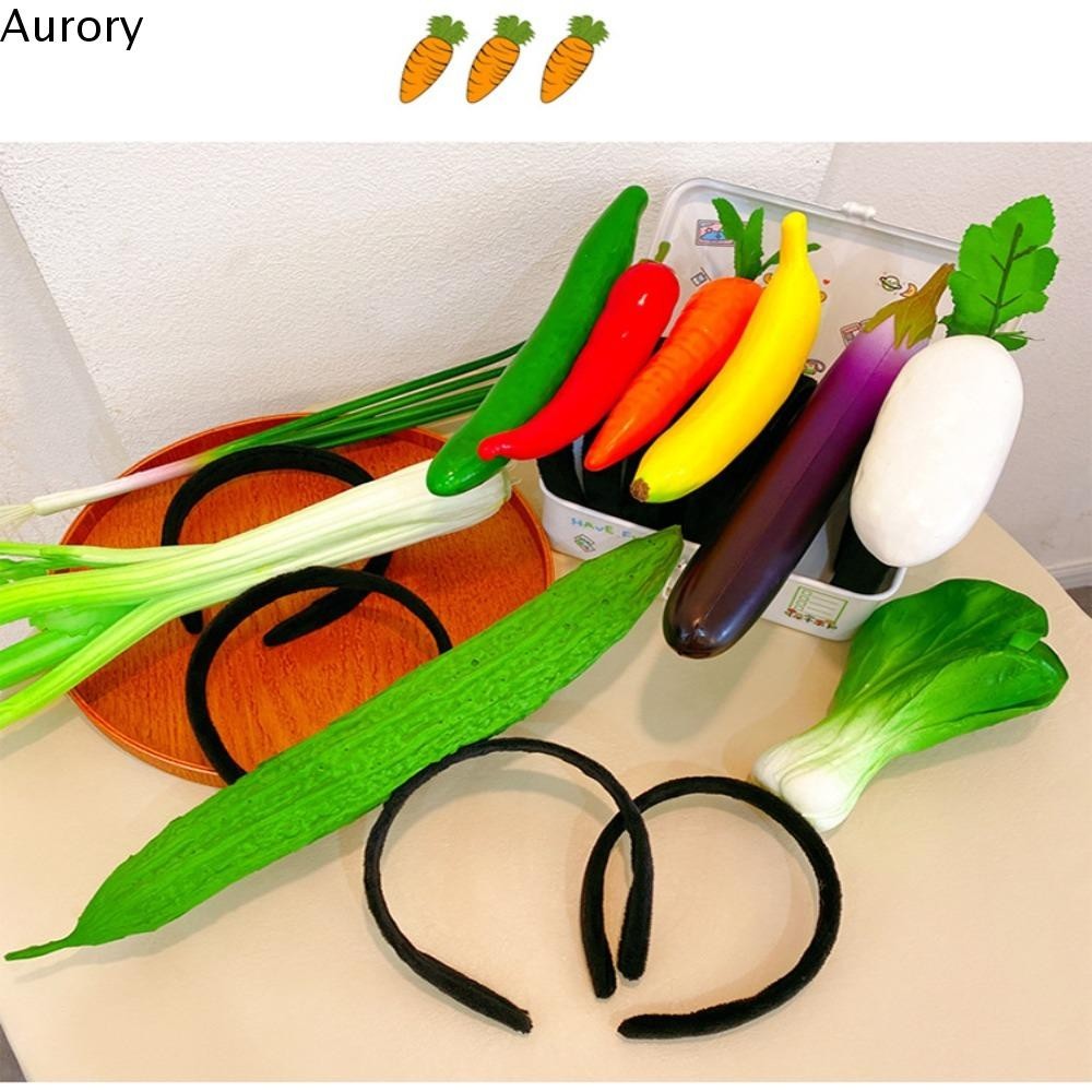 Aurory ที่คาดผม ลายการ์ตูนผัก ไข่ดาว ตลก อุปกรณ์เสริม สําหรับผู้หญิง