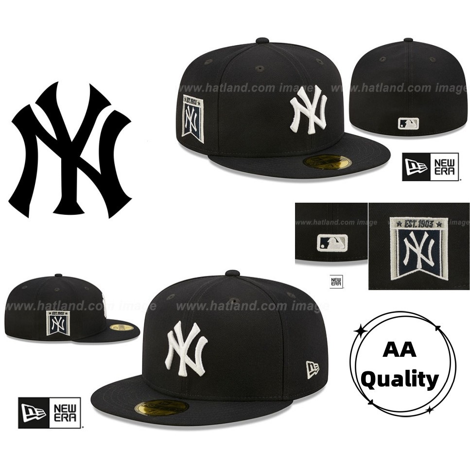 ใหม่ หมวกปีกแบน MLB New York Yankees AA สไตล์ฮิปฮอป ปรับขนาดได้ คุณภาพดี สําหรับทุกเพศ