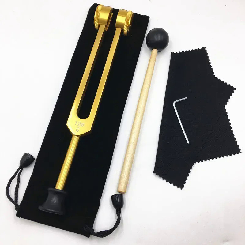 Aluminium Alloy Colorful Tuning Forks Sound Healing Percussion Instruments 128HZ Tuning Fork Diapaso