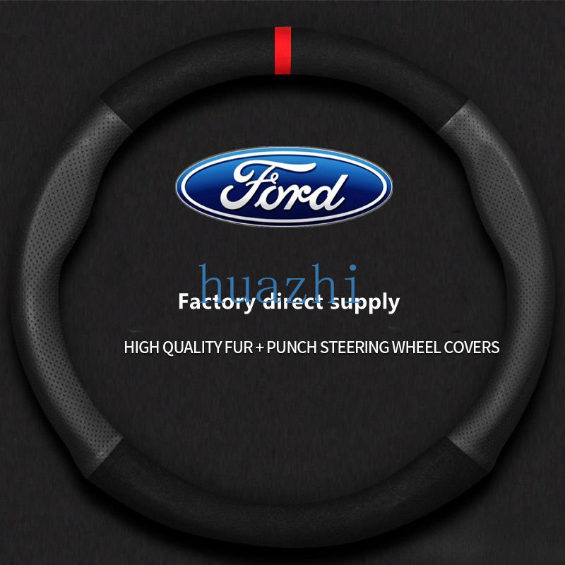 ปลอกหนังหุ้มพวงมาลัยรถยนต์ สําหรับ Ford Everest Ecosport Territory Ranger Expedition Raptor Mustang Spot