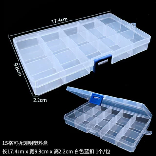 กล่องพลาสติกใส ถอดออกได้ สําหรับเก็บเครื่องประดับ ต่างหู DIY
