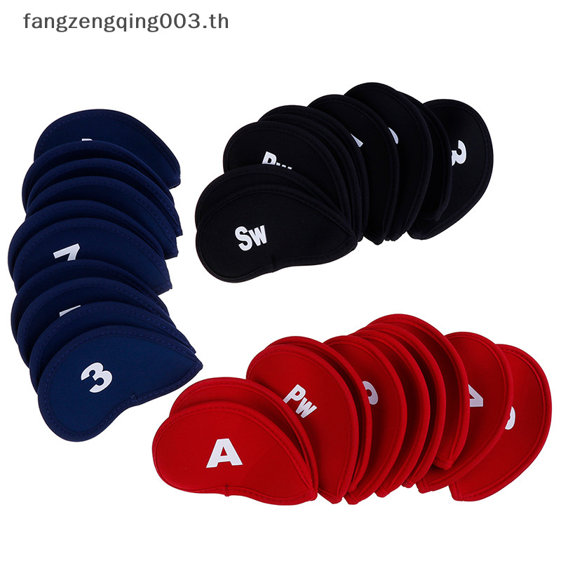 F3th 10pcs Neoprene Golf Club Putter Head Cover Wedge Iron ชุดป ้ องกัน Headcovers F3th