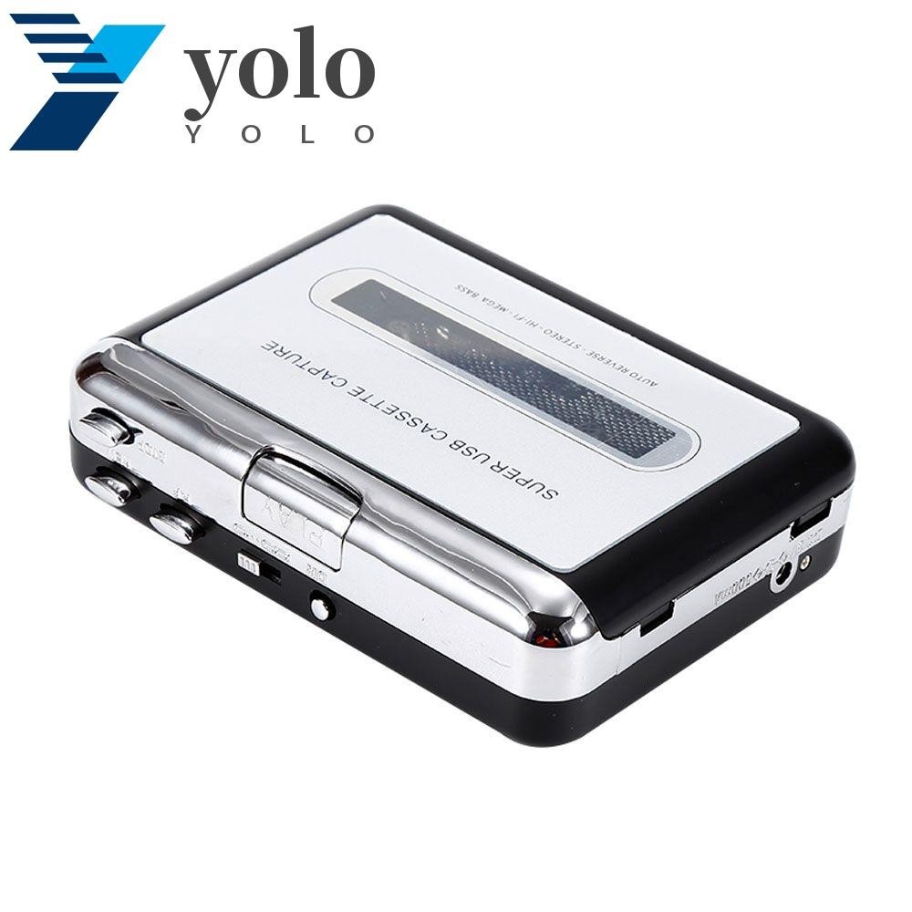 Yolo เครื่องเล่น MP3 เทปคาสเซ็ต วิทยุ แปลง USB แบบพกพา