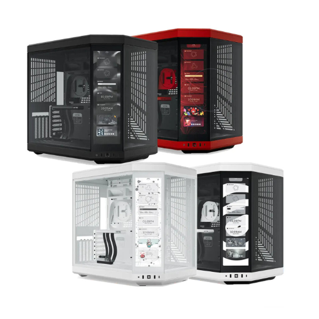 CASE HYTE Y70 WITH 4K TOUCH LCD & Y70 non LCD (BLACK/BLACK) (E-ATX) TOUCH INFINITE