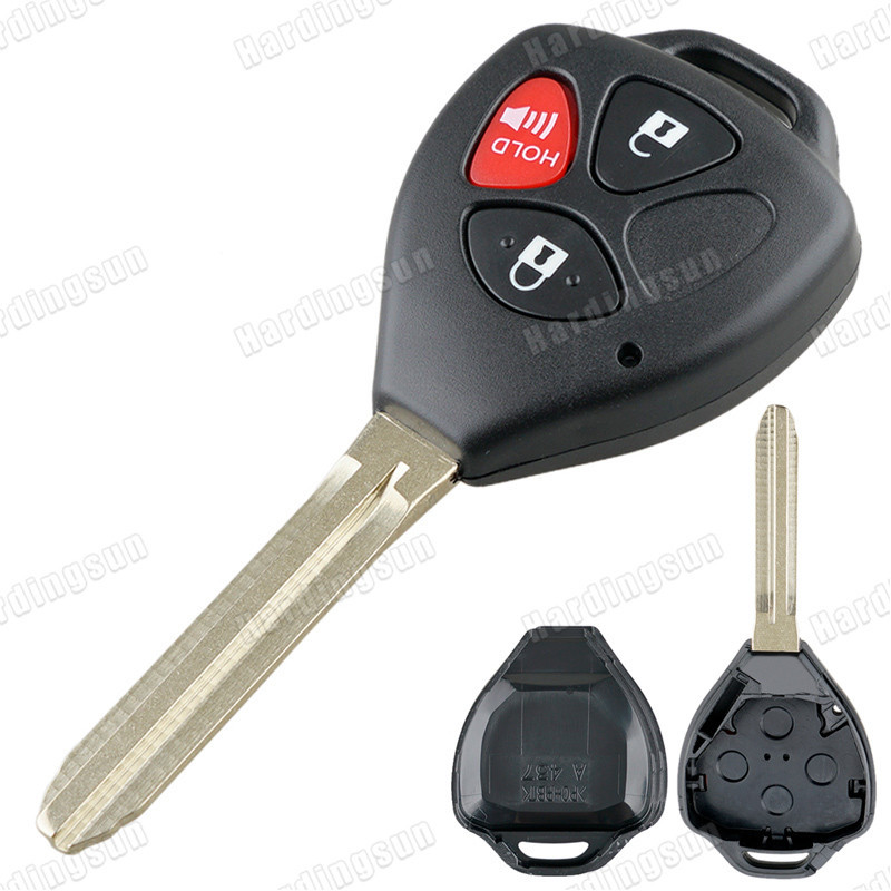 3 ปุ ่ ม Uncut รถรีโมทคอนโทรล Key Shell Auto Car Key Fob กรณี Fit สําหรับ Toyota Corolla RAV4 Yaris 