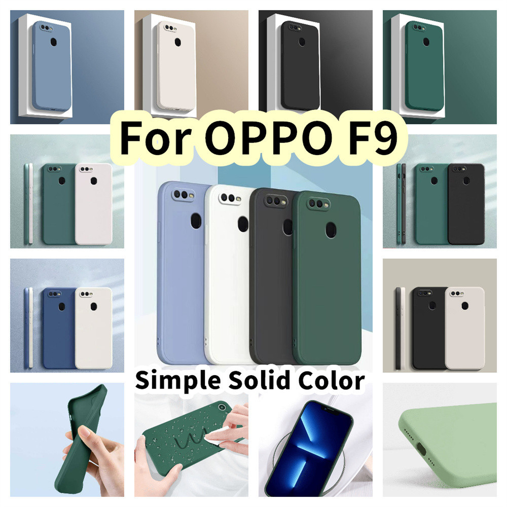 【 พร ้ อม 】 สําหรับ OPPO F9 Silicone Full Cover Case Stain Resistance Case Cover