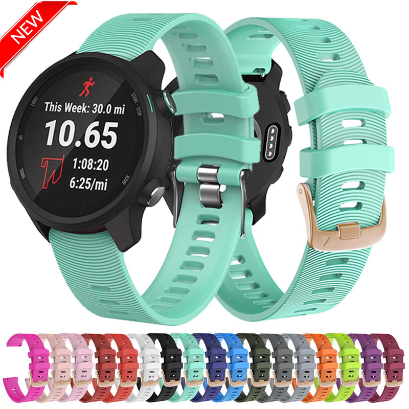 20 มม.ซิลิโคนกีฬานาฬิกาสําหรับ Garmin 245 สายนาฬิกากีฬาสําหรับ Forerunner 245M/645/Vivoactive3/Vivomove HR สร ้ อยข ้ อมือ