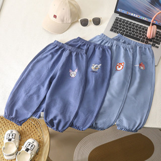 เด็กการ์ตูนสบายๆยุงกางเกงฤดูร้อนบางสไตล์เลียนแบบกางเกงยีนส์ส…