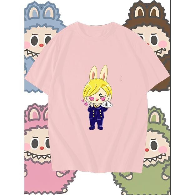[ ส่งฟรี ] WS0181 เสื้อยืดโอเวอร์ไซส์ เสื้อยืดเกาหลี ผ้าคอตตอน100% เสื้อยืด Labubu ลาบูบู้ Pop Mart 