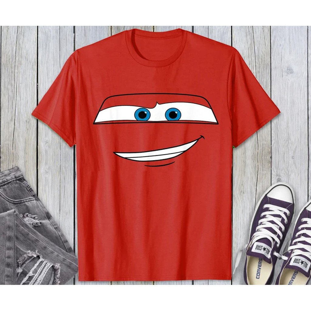 เสื้อยืด Pixar Cars Lightning McQueen สำหรับทุกเพศ
