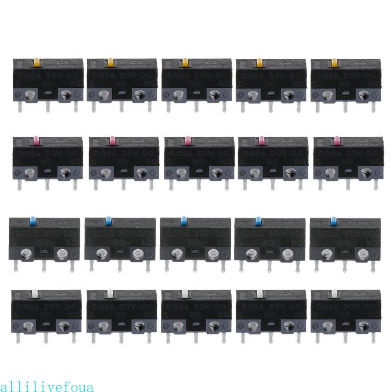 Allilivefoua Mouse Micro Switch ปุ ่ ม Original Huano Mouse Micro Switches 10M คลิก