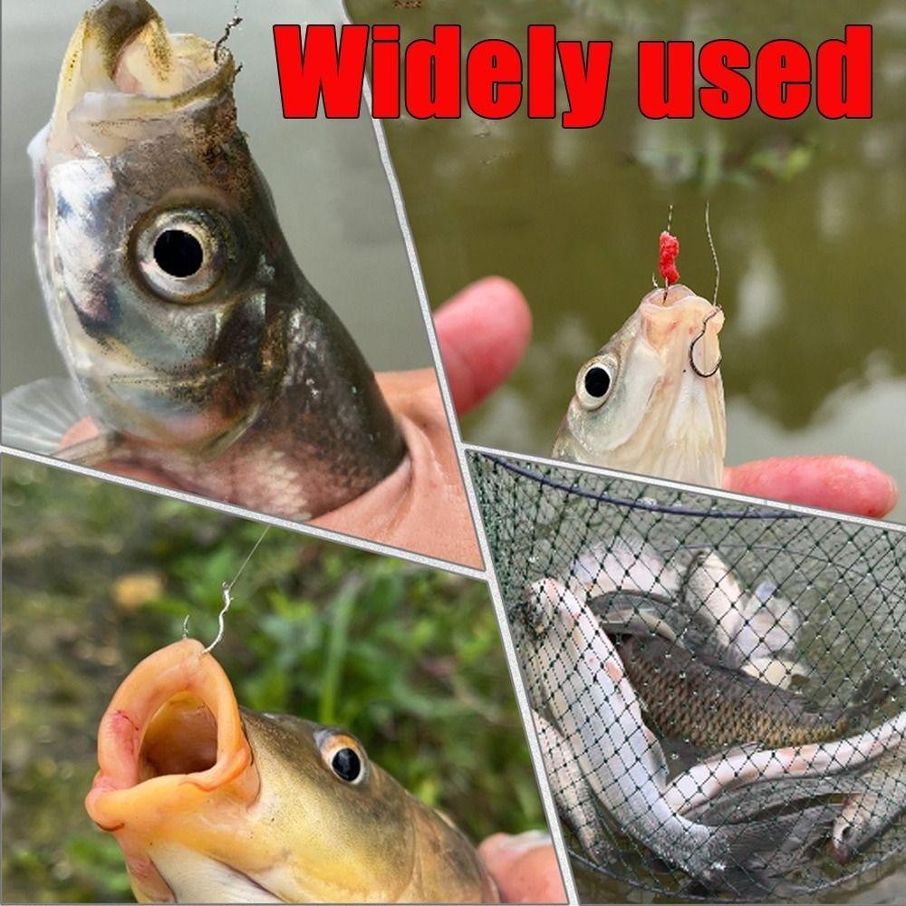 โชคทั้งหมด 10ชิ้นอัตโนมัติพลิก ตะขอปลา,กันลื่นเกล็ดปลาลวดลายตะขอตกปลา, กีฬากลางแจ้งเหล็กคาร์บอนสูงคมหนามตกปลารอกปลาคาร์พ - รูปที่ 5