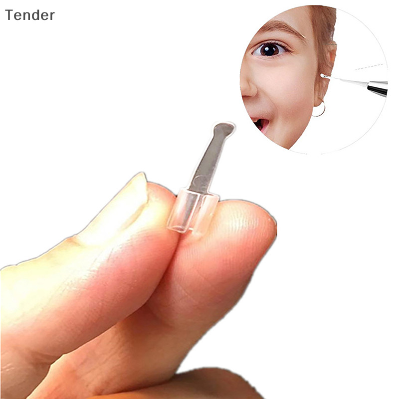[ Preferred ] Ear Wax Removal Ear Cleaner ช ้ อน Soft PC Cover Head Non-slip ทําความสะอาดหู Earpick Ear Spoon PC Sleeve [ ขาย ]
