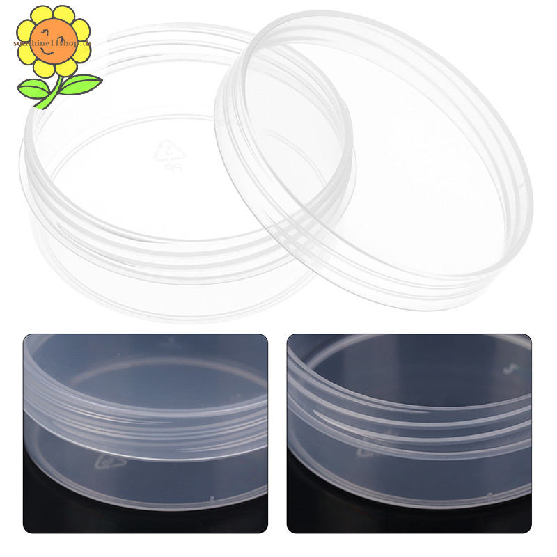 Sunshop โปร่งใสกล่องวงกลมพร้อมฝาปิดเครื่องสําอางพัฟกล่องเก็บความงาม Face Care เครื่องมือแต่งหน้ากระเป๋าเดินทางอุปกรณ์เสริมคอนเทนเนอร์ TH