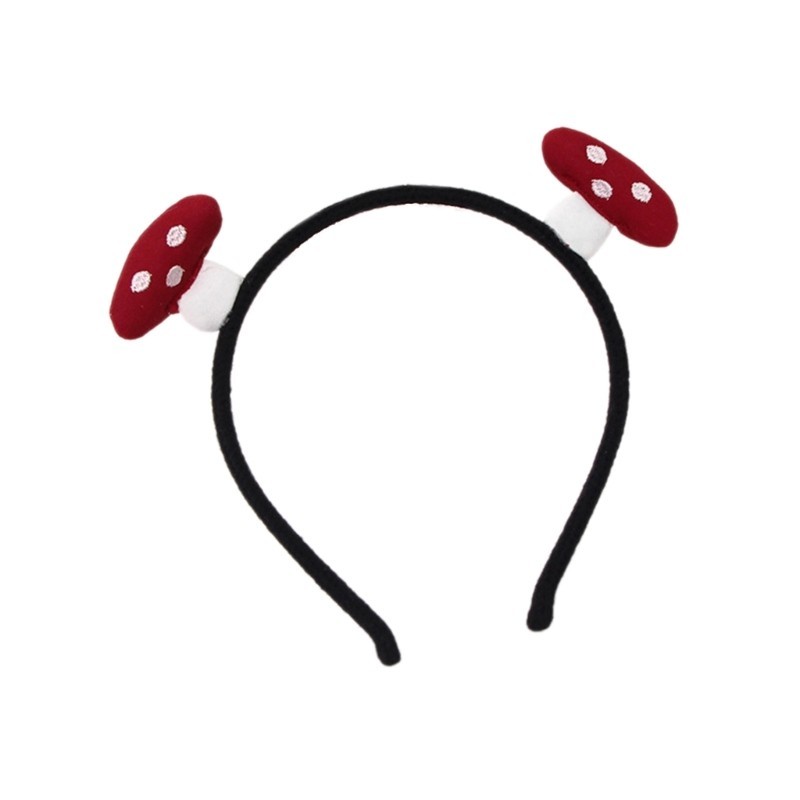 Crazy Mushroom Shape Headbands สําหรับผู้หญิงแต่งหน้า Hairband สําหรับสปาผม Hoop Camping Travel Hair
