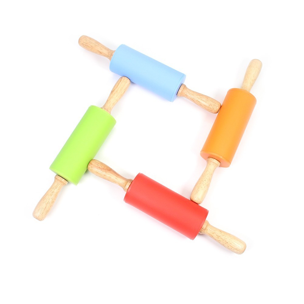 ความรุนแรง Non-Stick ซิลิโคน Rolling Pin ไม้ Handle Pastry Dough แป้ง Roller ครัวทําอาหารเบเกอรี่เครื่องมือสําหรับพาสต้าคุกกี้แป้ง ราคา ถูกที่สุด ดีลบีเคเค แกลเลอรีภาพที่ 5