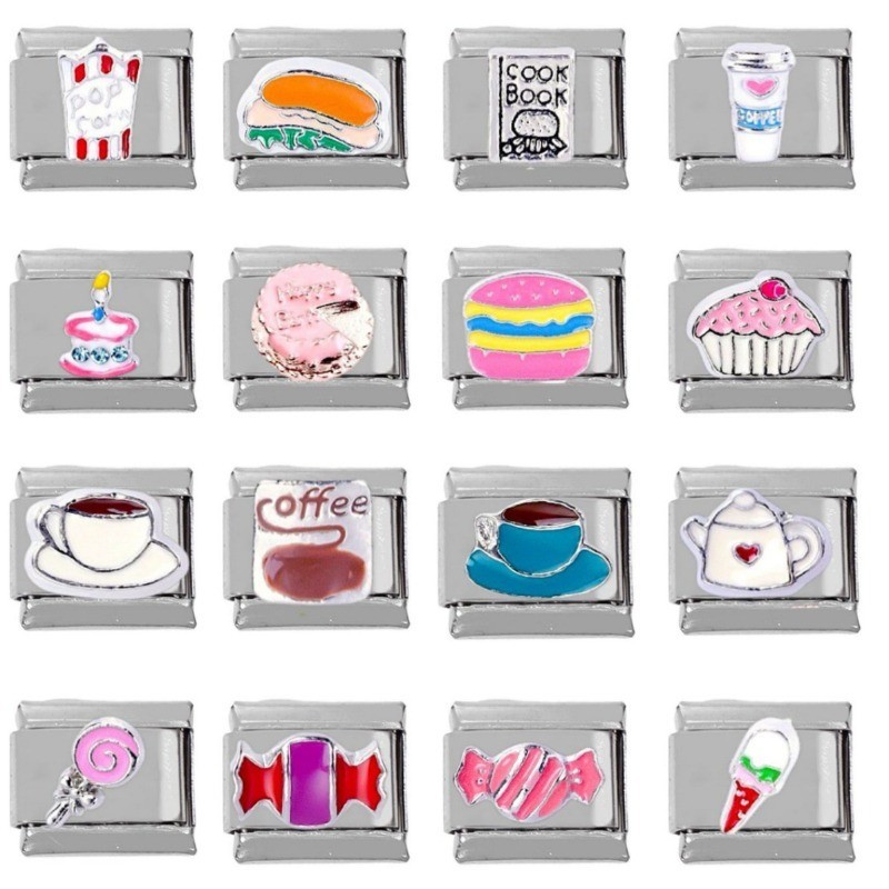 อิตาเลี ่ ยน Charm สร ้ อยข ้ อมือ Y2K สร ้ อยข ้ อมืออิตาเลี ่ ยน 90s DIY โมดูลนาฬิกาสร ้ อยข ้ อมือ Mystery Vintage ขนมหวานสไตล ์ Charm สร ้ อยข ้ อมือบุรุษสตรีสร ้ อยข ้ อมือสแตนเลสยืดหยุ ่ น