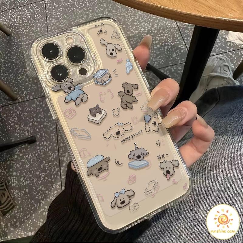 เคสโทรศัพท์ใสลายการ์ตูนหมีน่ารัก ไอโฟน11 For iPhone11 12 13 14 15Pro MAX X XS 6 7 8Plus SE2020เคสโทรศัพท์