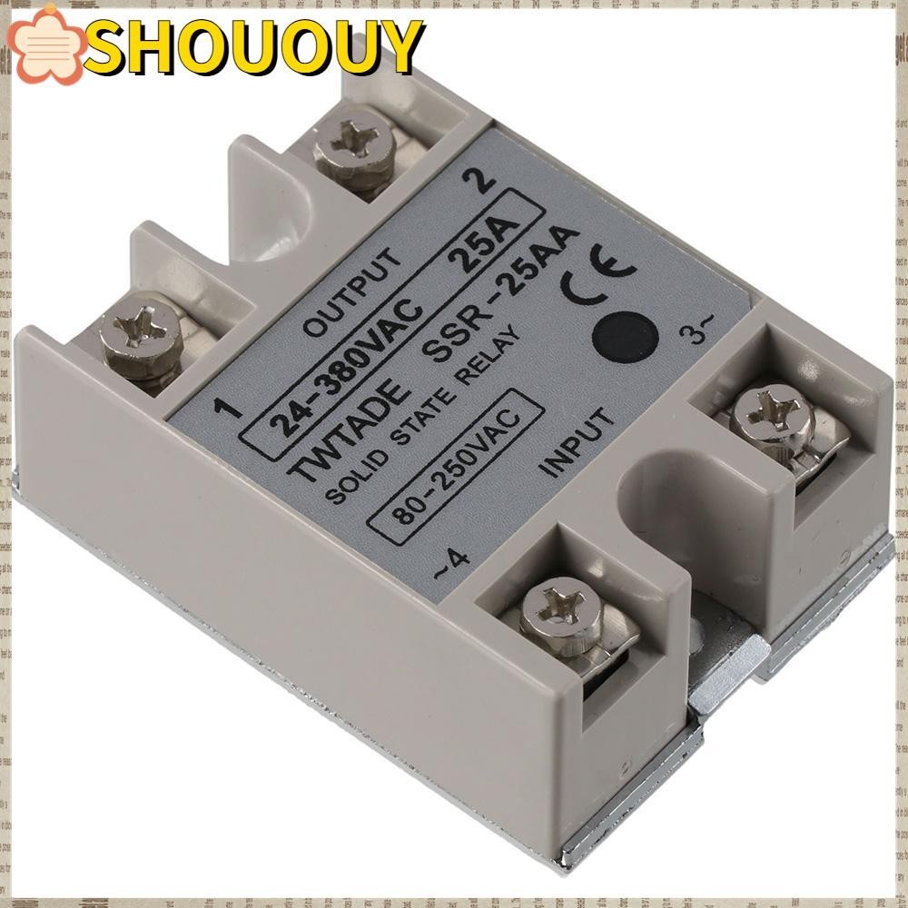 Shouyouy Single-Phase, 24-380V AC 3-32V DC Solid State Relay,รีเลย ์ SSR-25 DA 10A DC ควบคุม AC รีเลย ์