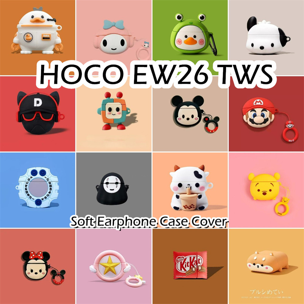 พร้อมส่ง! นําไปใช้กับ HOCO EW26 TWS เคส Case เคสหูฟัง การ์ตูนน่ารัก ซิลิโคนนุ่ม เคส เคสหูฟัง NO.2