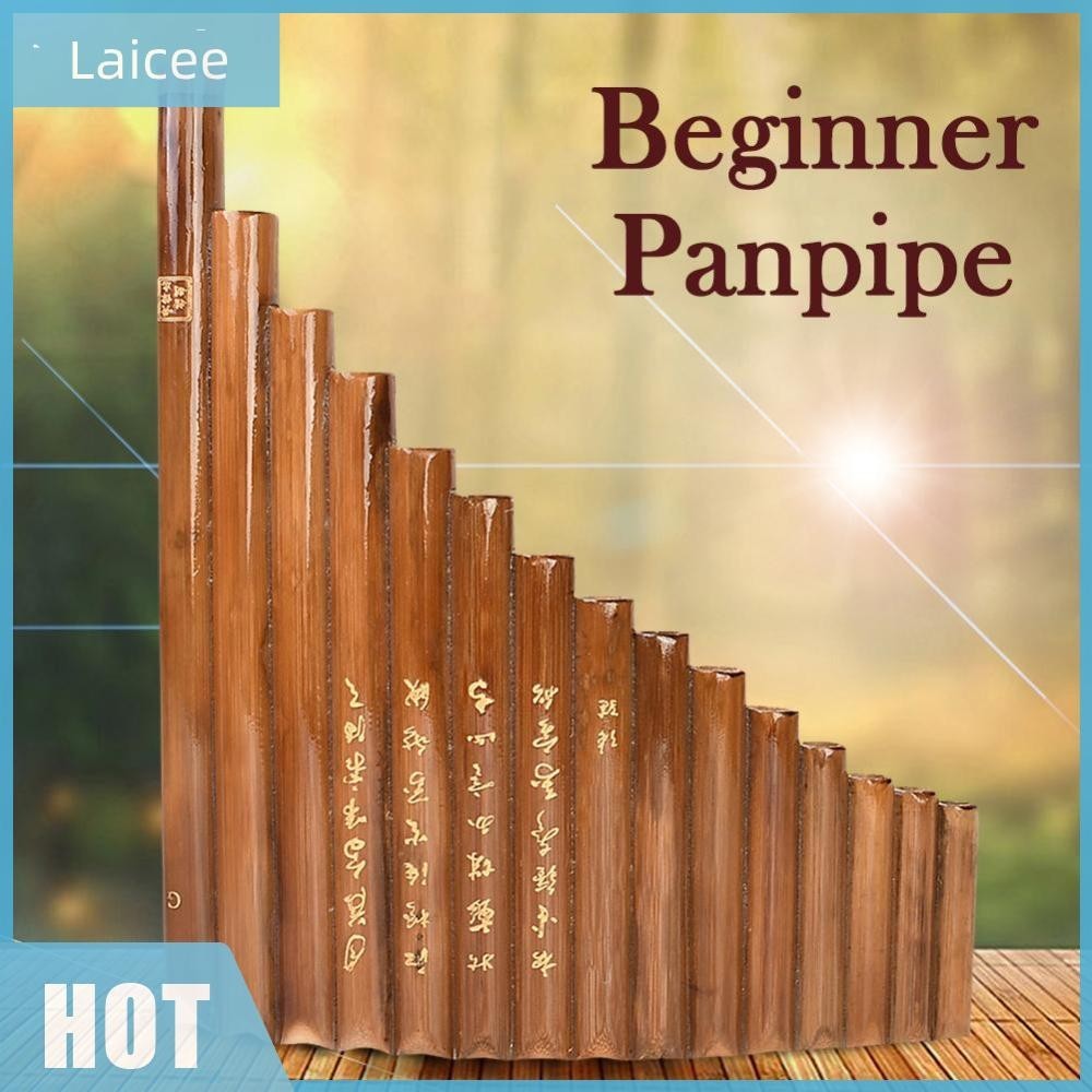 [Laiicee.th ] 15 Pipe G Key Pan ขลุ ่ ยไม ้ ไผ ่ Panpipes จีน Woodwind เครื ่ องดนตรี