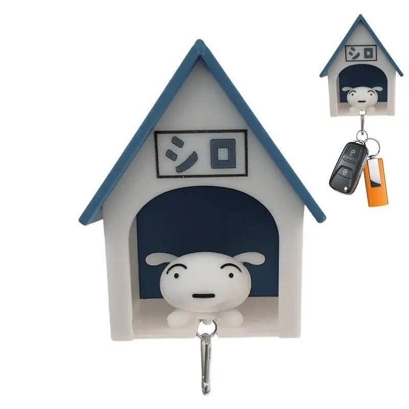 Kawaii การ์ตูน Crayon Shin Chan สุนัขแขวนตกแต่ง Anime House Key Chain ผนังประตูตารางขอบใช้สําหรับหญิง - รูปที่ 2
