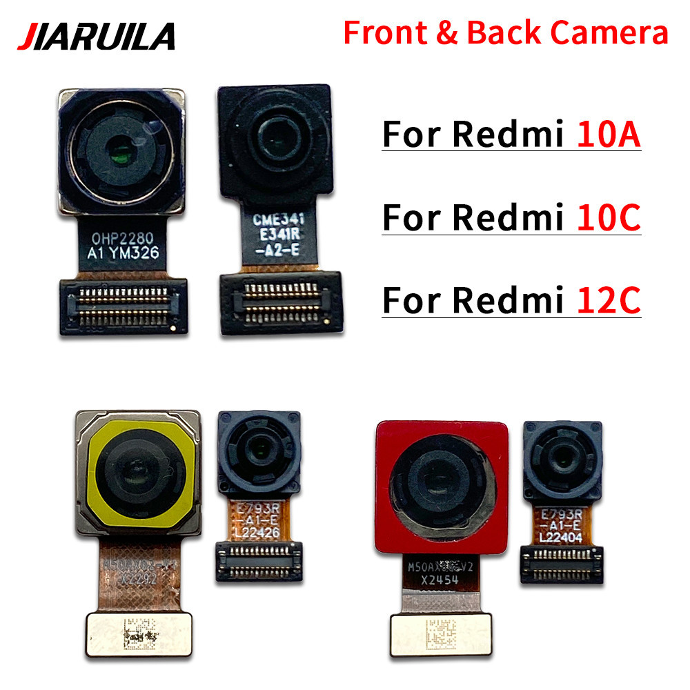 Original ด้านหลังกล้องด้านหน้าสําหรับ Xiaomi Redmi 10A 10C 12C Selfie ด้านหลัง Facing Frontal กล้องโมดูล Flex เปลี่ยนอะไหล่