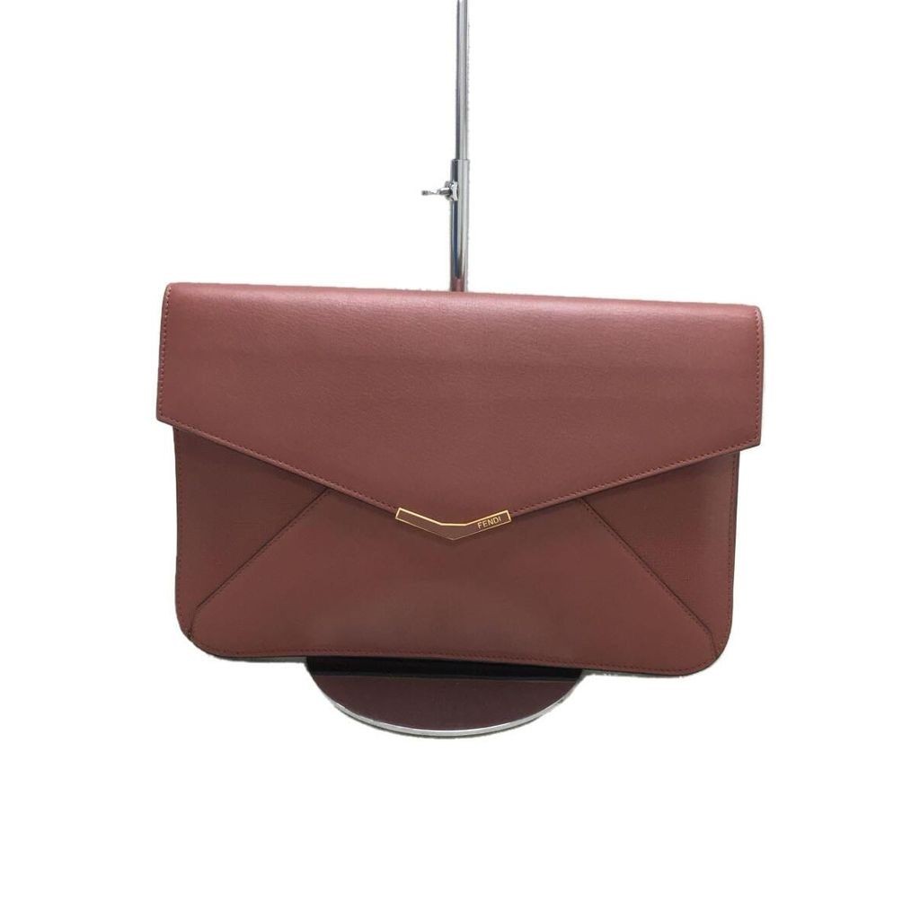 FENDI Clutch Bag Handbag Pink Leather Direct from Japan Secondhand