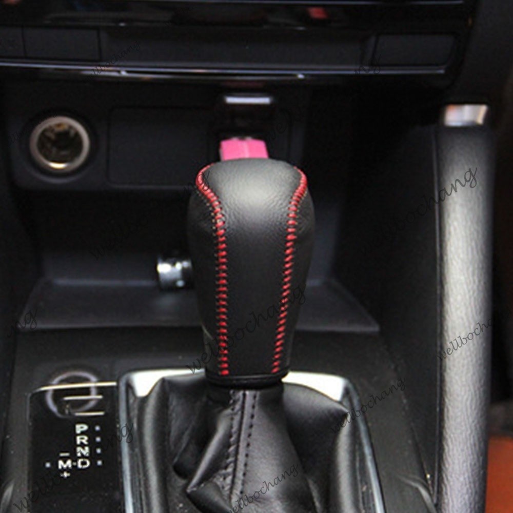 ของแท้หนังเกียร์ Shift Knob Collars สําหรับ Mazda 3 Mazda3 Axela Atenza CX-5 CX-4 CX-3 CX3 CX5 AT อุ