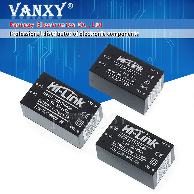 HLK-PM01 HLK-PM03 HLK-PM12 AC-DC 220V ถึง 5V/3.3V/12V mini power supply ในครัวเรือนสวิทช์โมดูล vanxy