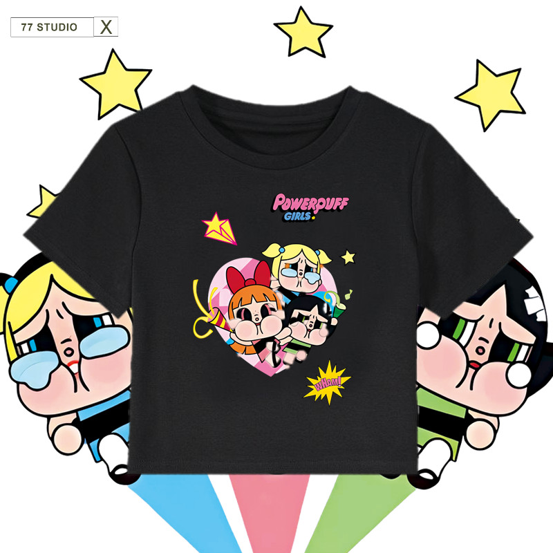 พร้อมส่ง Crybaby Series2 เสื้อครอป ผ้าcotton100% 6ลวดลาย3 สี เรียบๆ ชิคๆ สวมใส่สบาย