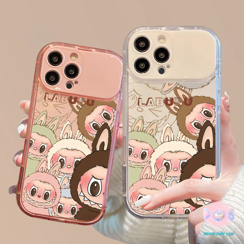 [จัดส่งในพื้นที่] เคสโทรศัพท์กระจกแต่งหน้า labub น่ารักเข้ากันได้กับ iPhone X XR XS 11 13 15 12 PROMAX 7 8 14 15 PLUS