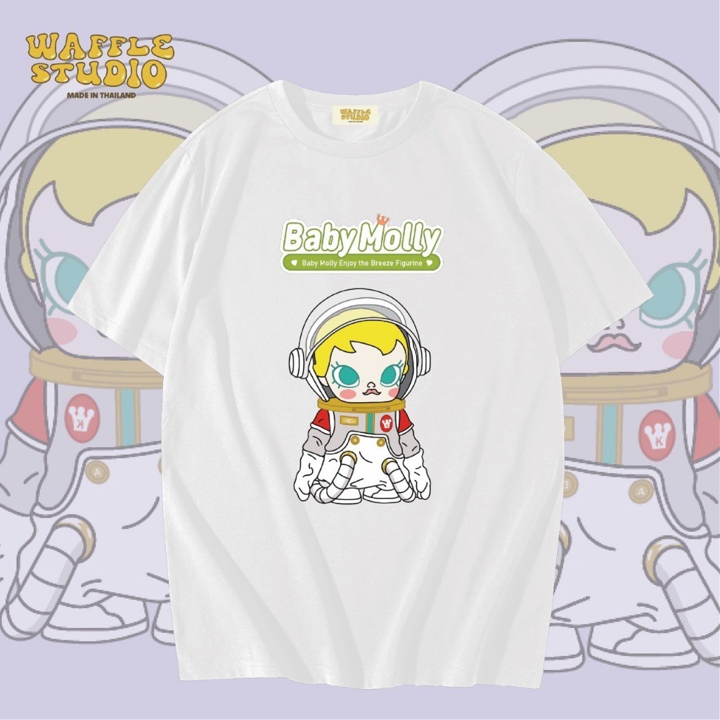 WS0239 เสื้อยืดโอเวอร์ไซส์ เสื้อยืดเกาหลี ผ้าคอตตอน100% เสื้อยืด WAFFLE STUDIO S-5XL
