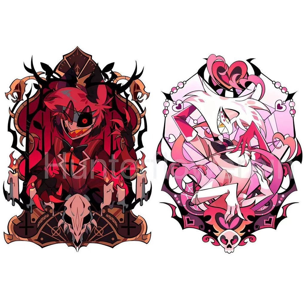Hazbin Hotel Alastor อะนิเมะรอบอะคริลิค KEYCHAIN Charlie Morningstar Lucifer Alastor ส ่ งของขวัญเพื ่ อนร ่ วมชั ้ นและเพื ่ อน