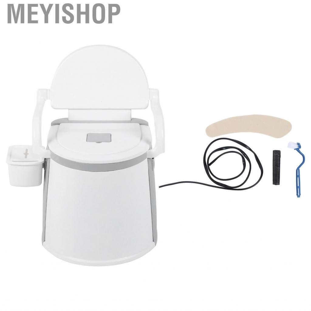 Meyishop Bedside Commode Chair  Wide Armrests Strong Load Bearing High Stability Prevent Slipping Full Packaged Ring with Tissue Box for Bedroom