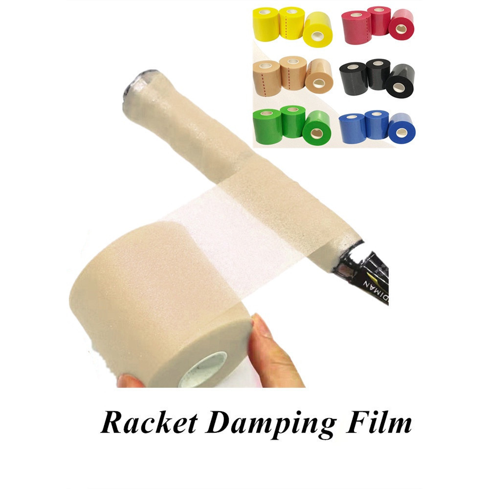 Racquet Grip Cushion Wrap Damping Membrane Pickleball แบดมินตันเทนนิส PU ฟองน้ําฟิล์ม, สวมใส่-ต้านทาน 27mx7 ซม.
