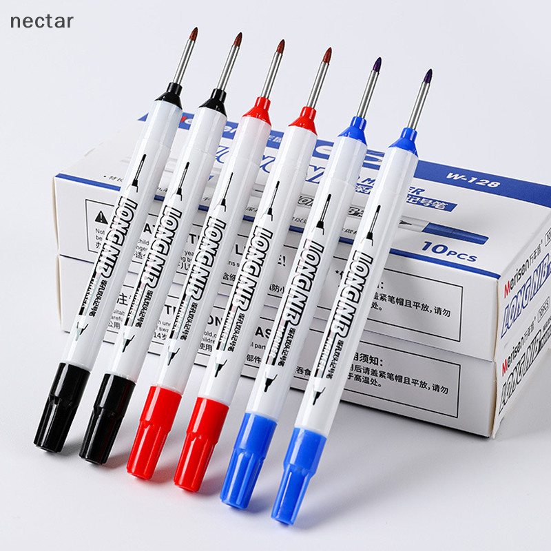Tar Double-Pointed Marker ปากกาหลุมลึกโลหะห้องน้ํางานไม้กระเบื้องสกรูรูลึก 20 มม.Dash ปากกา Marker ปากกา N