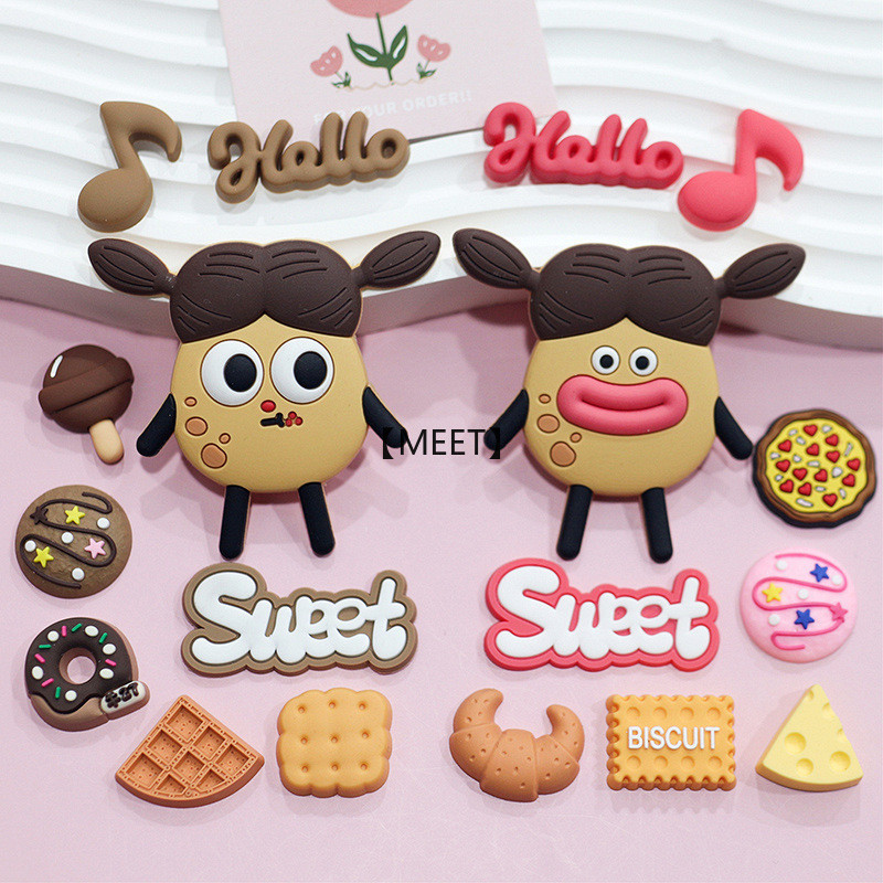 [ Meet ] 9pcs/pack Potato Jun ไส ้ กรอกปากสาวยางนุ ่ ม DIY เครื ่ องประดับอุปกรณ ์ เสริมเคสโทรศัพท ์ ฉนวนกันความร ้ อนถ ้ วยน ้ ําตกแต ่ ง Patch PVC ยางนุ ่ มชุดอุปกรณ ์ เสริม