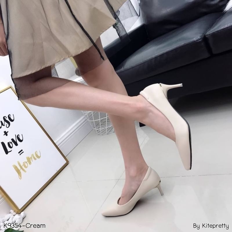 รองเท้าส้นสูง สินค้าพร้อมส่ง  ปลายแหลม K9354 ส้นเข็มสูง2.5 นิ้ว