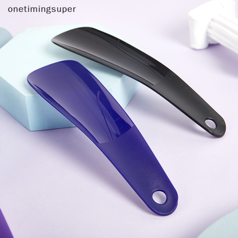 Onetimingsuper 1PCS พลาสติกสี Shoehorn ขี ้ เกียจรองเท ้ า Helper ยาวรองเท ้ า Lifter Shoehorn OTP