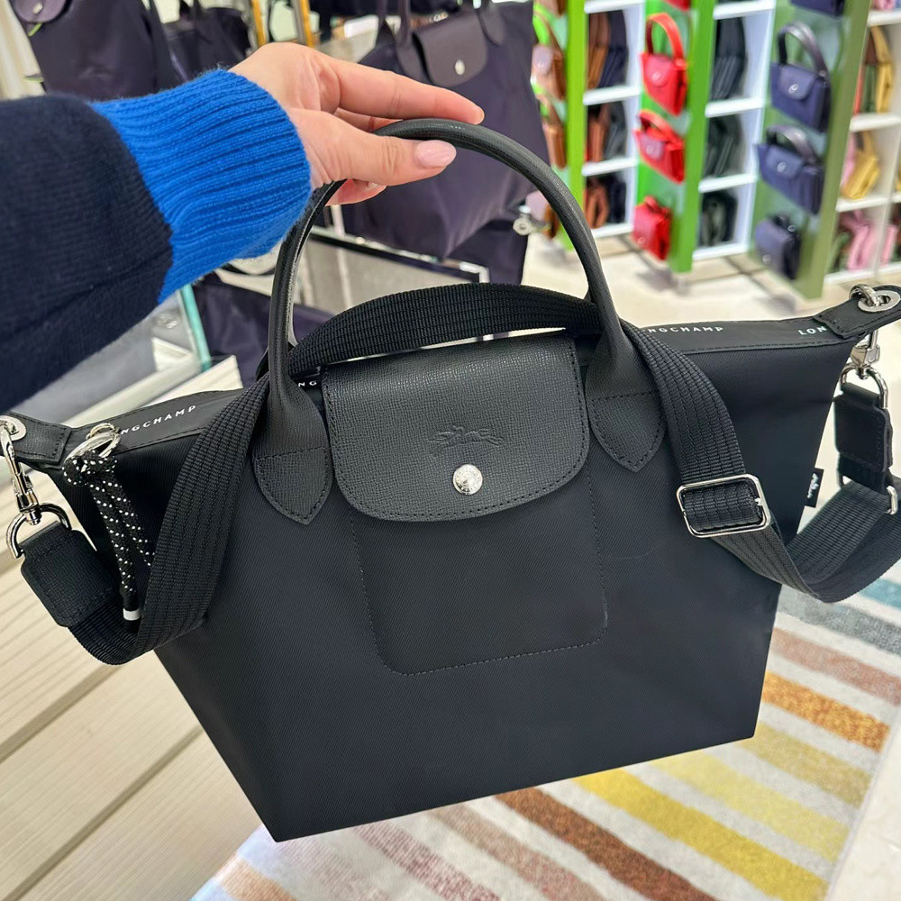 พร้อมสต็อก แท้ 100% Longchamp 1512/1515/1500 HSR Le Pliage Energy เป็นมิตรกับสิ่งแวดล้อม series ผู้หญิงขนาดเล็ก /ใหญ่/มินิกระเป๋าถือรีไซเคิลผ้าใบ tote กระเป๋าสลิง