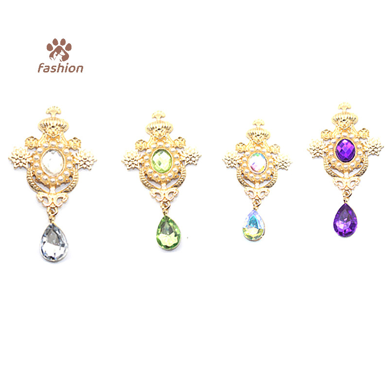 [แฟชั่น] Rhinestone Pearl Water Dropเข็มกลัดปุ่มเย็บปุ่มโลหะผสมอุปกรณ์ตกแต่งDIYการ์ดเชิญงานแต่งงานแก้วไวน์ของขวัญกล่องตกแต่ง {TH}