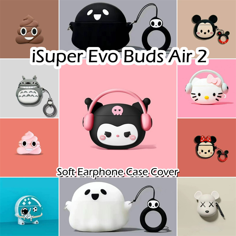 In Stockfor iSuper Evo Buds Air 2 Case น่ารักการ์ตูนซิลิโคนอ่อนนุ่มหูฟังกรณีปลอก NO.1