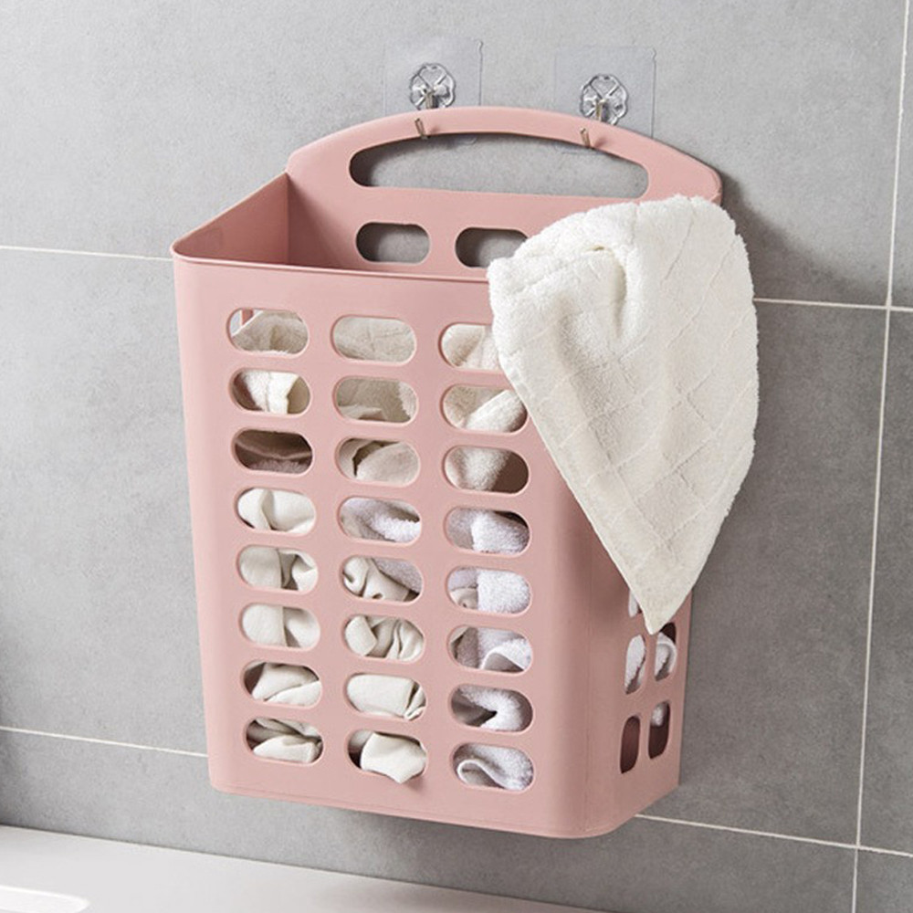 ตะกร้าผ้าสกปรกพับได้ ดีไซน์ใช้งานได้จริง ตะกร้าผ้าสกปรกพับได้ ขนาดกะทัดรัด อเนกประสงค์ แขวนผนังได้ ซักรีด จัดส่งรวดเร็ว - รูปที่ 5