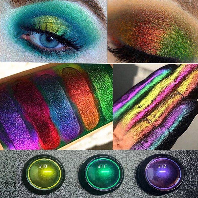 18 สี Monochrome Eye Shadow เปลี่ยนสี Eye Shadow Polarized Eye Shadow Stage แต่งหน้าเปลี่ยนสี Eye Shadow Sapphire สีฟ้าสีม่วงสีเขียวกันน้ํา