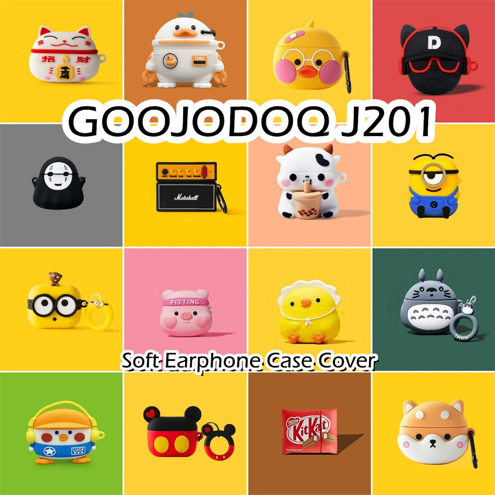 พร้อมส่ง! นําไปใช้กับ GOOJODOQ J201 เคส Case เคสหูฟัง การ์ตูนน้ําเย็น ซิลิโคนนุ่ม เคส เคสหูฟัง NO.2