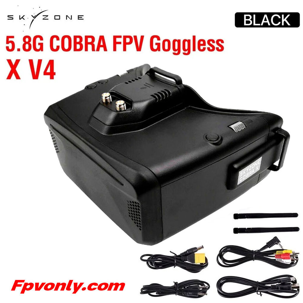 NEW!!! 2024 Skyzone Cobra X V4 Diversity 5.8GHz FPV Goggles แว่นfpv แว่นโดรน บันทึกได้ HDMI in / AV 