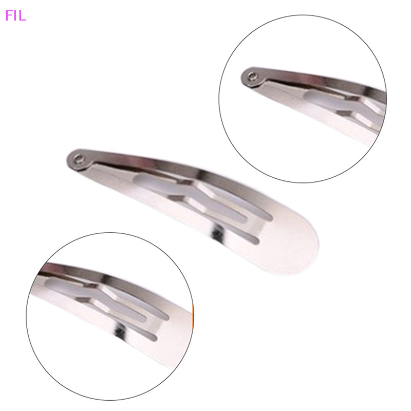 Fil 10/50pcs เงินคลิปผม BB Snap Hairpins ฐานสําหรับ DIY Handmade Barrettes จัดแต่งทรงผมเครื่องมือผู้หญิงสาวอุปกรณ์เสริมผม Headwear OP